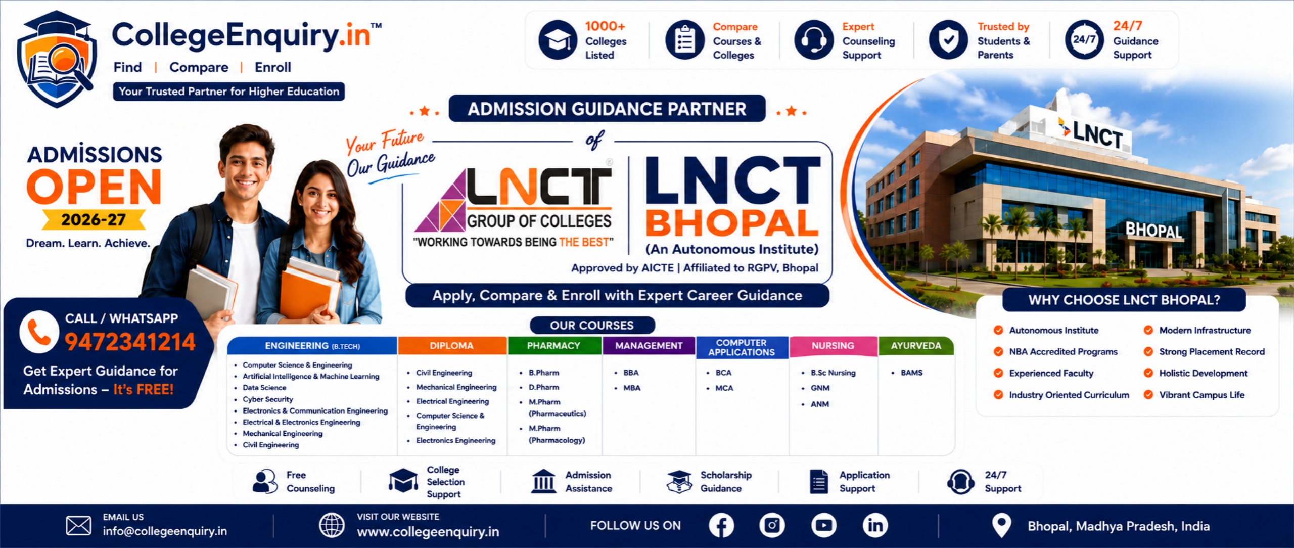 Admission Guidance Partner of LNCT Group of Colleges, Bhopal 