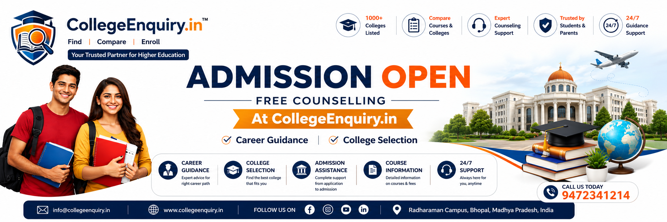Admission Open 2026 – Free Counselling 