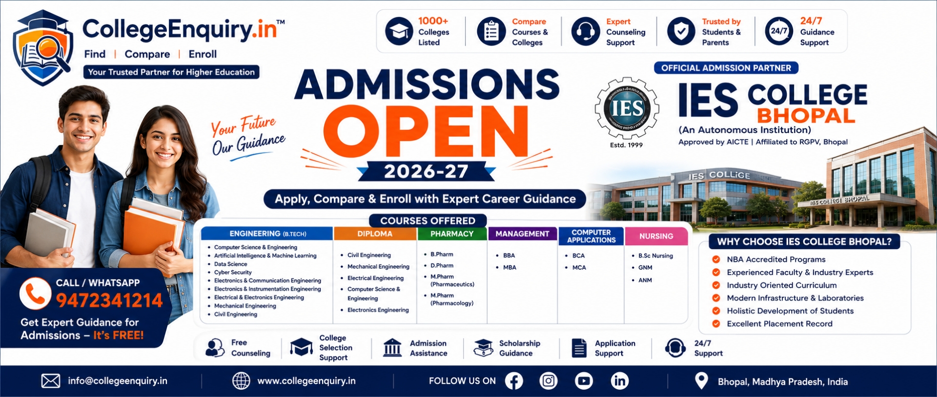 Official Admission Partner – IES College Bhopal 