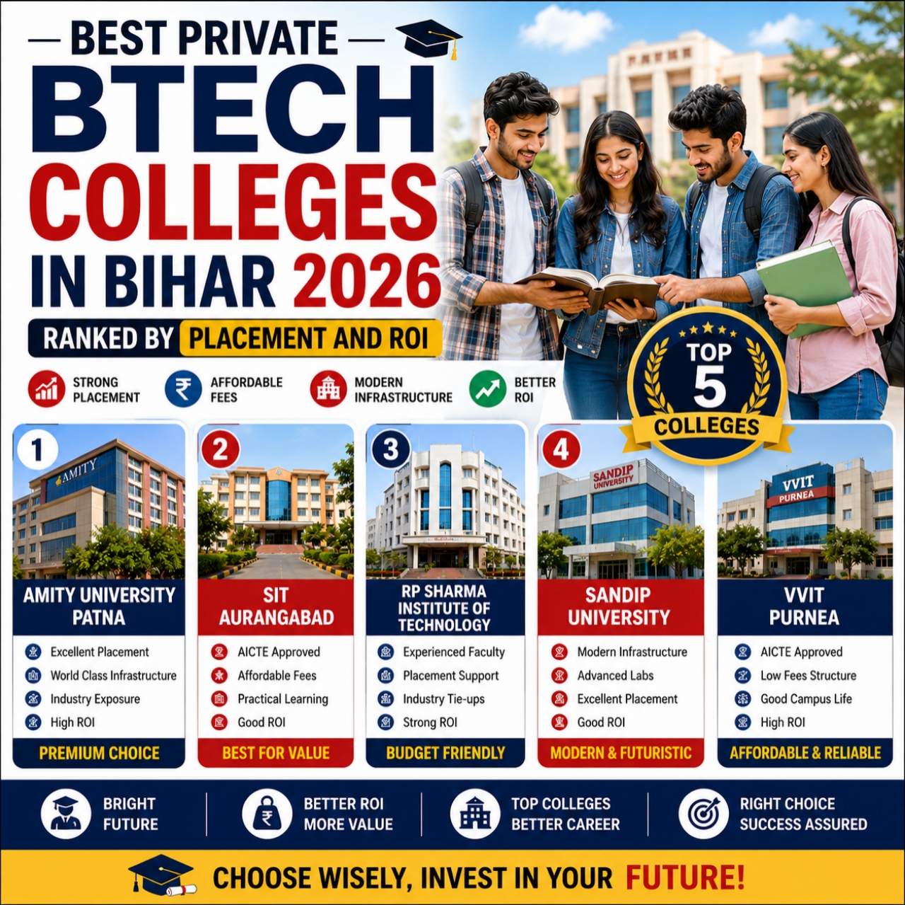 Best Private BTech Colleges in Bihar 2026 Ranked by Placement And ROI
