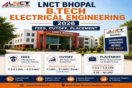 LNCT Bhopal B.Tech Electrical Engineering 2026: Fees, Cutoff, Placement