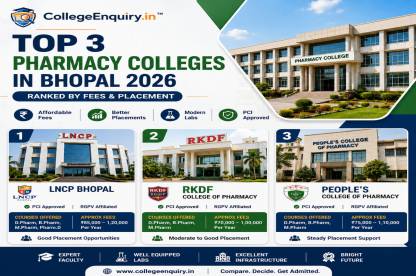 Top 3 Pharmacy Colleges in Bhopal 2026 Ranked by Fees & Placement
