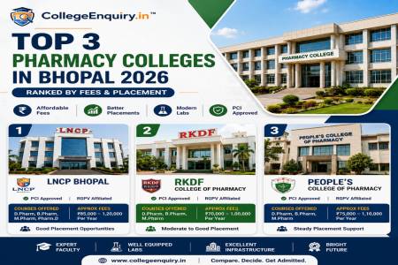 Top 3 Pharmacy Colleges in Bhopal 2026 Ranked by Fees & Placement