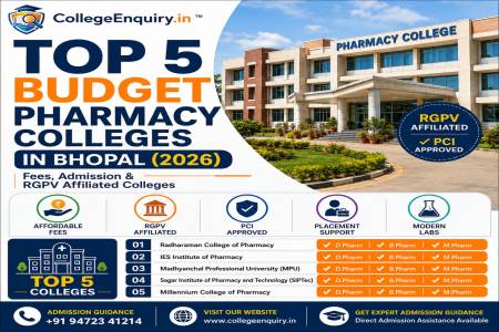 Top 5 Budget Pharmacy Colleges in Bhopal 2026 – Fees, Admission & RGPV Affiliated Colleges