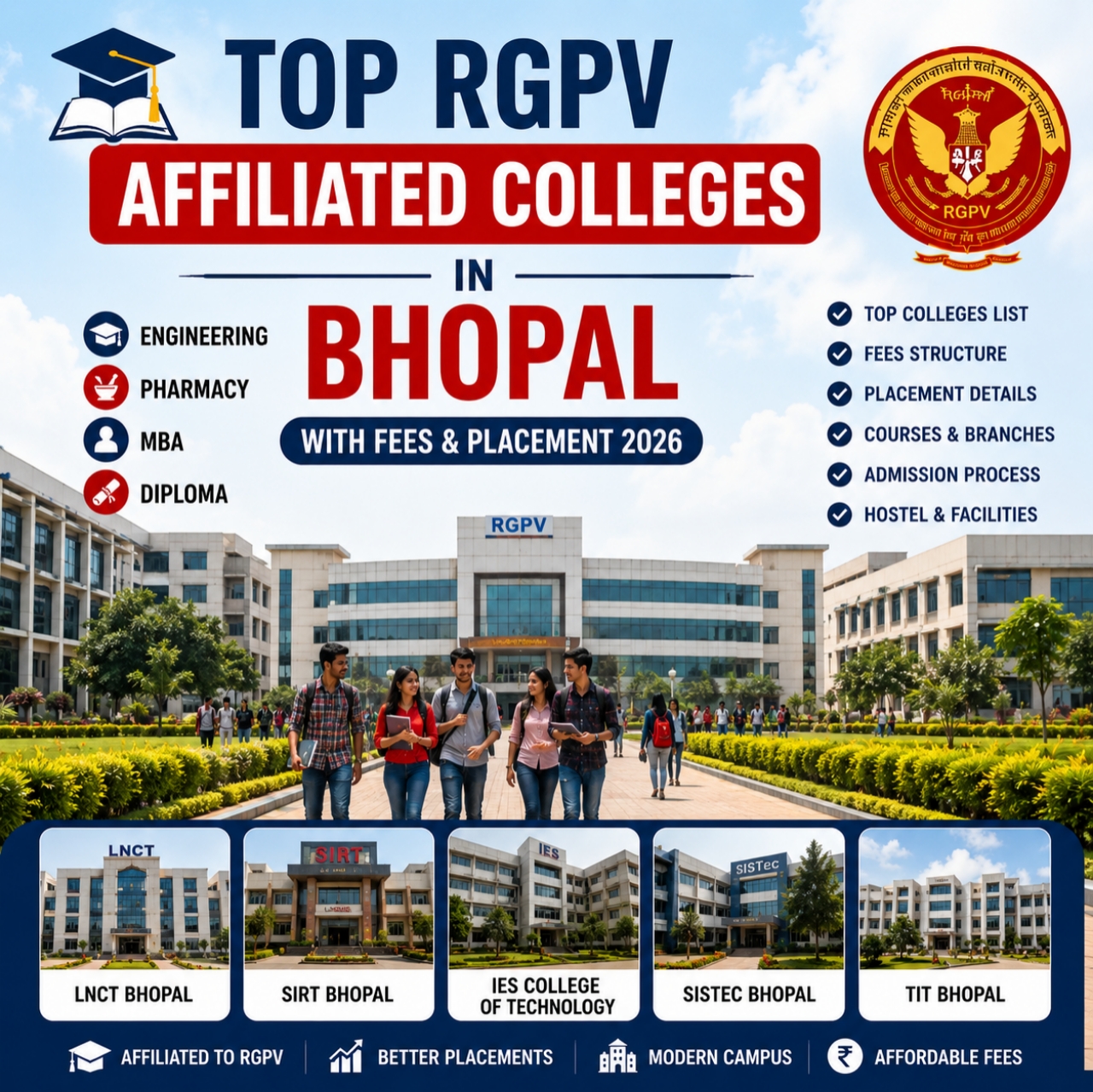 Top RGPV Affiliated Colleges in Bhopal With Fees and Placement 2026